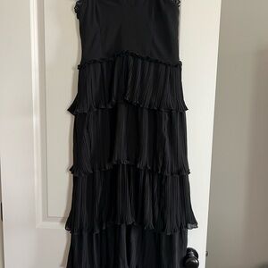 Elegant Black Tiered Dress